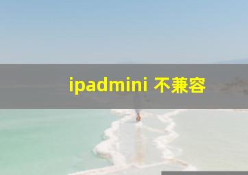 ipadmini 不兼容